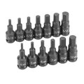 Grey Pneumatic Grey Pneumatic 1298HC 0.38 in. Drive 13 Pc. Combo Hex Driver Sae; Metric Set GRY-1298HC